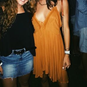 orange mini dress